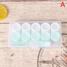 1 Set Portable Storage Eye Care Kit Organizer Container Unisex Lens Case Box 5/6 Boxes Transparent Leakproof