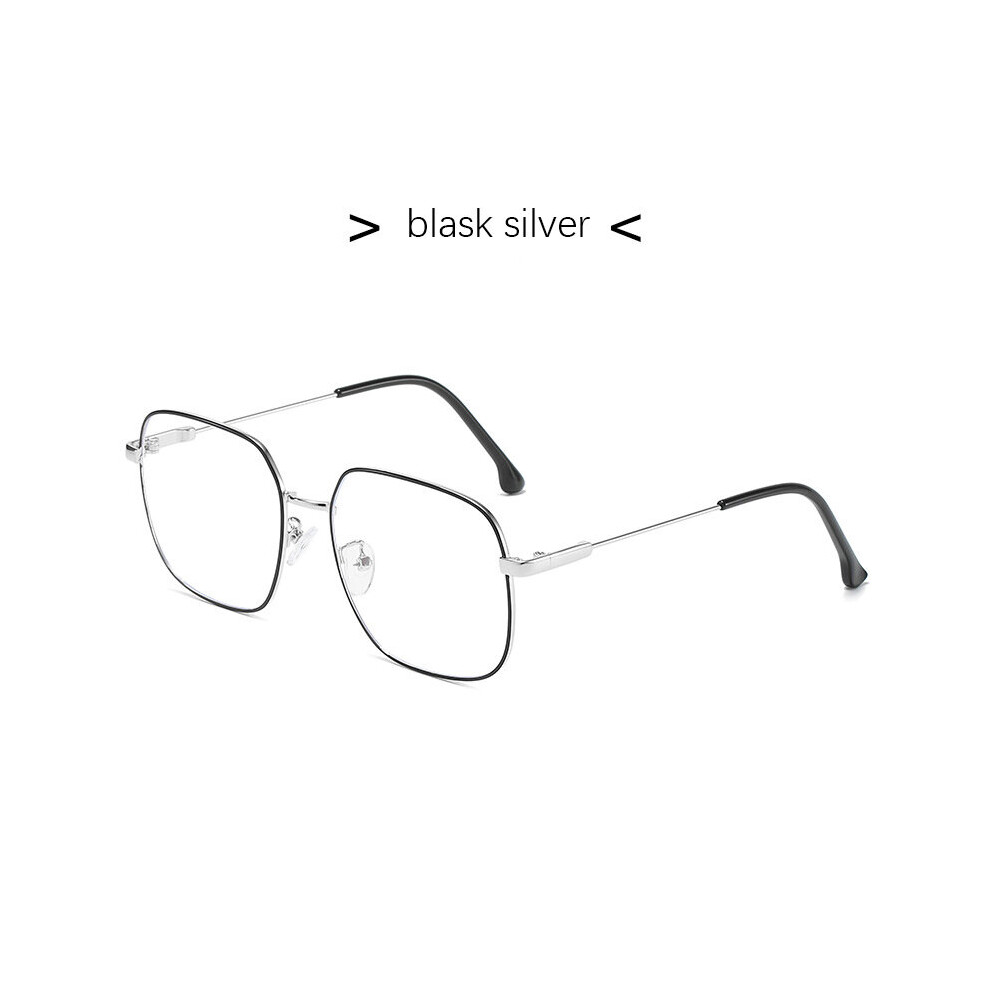 Photochromic Light Blocking Glasses Men Computer Glasses Transparent Sqaure Metal Eyeglasses Frame Female Optical Eyewear