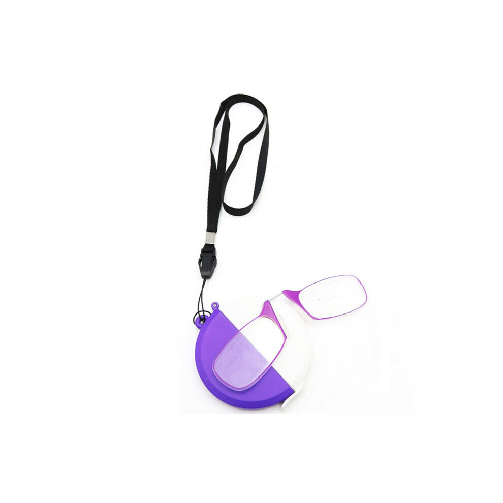 Multicoloured Men Reading Glasses Neck Hanging Glasses Mini Nose Clip On Reader Rimless Wallet Magnifying Presbyopia Eyewear With Case