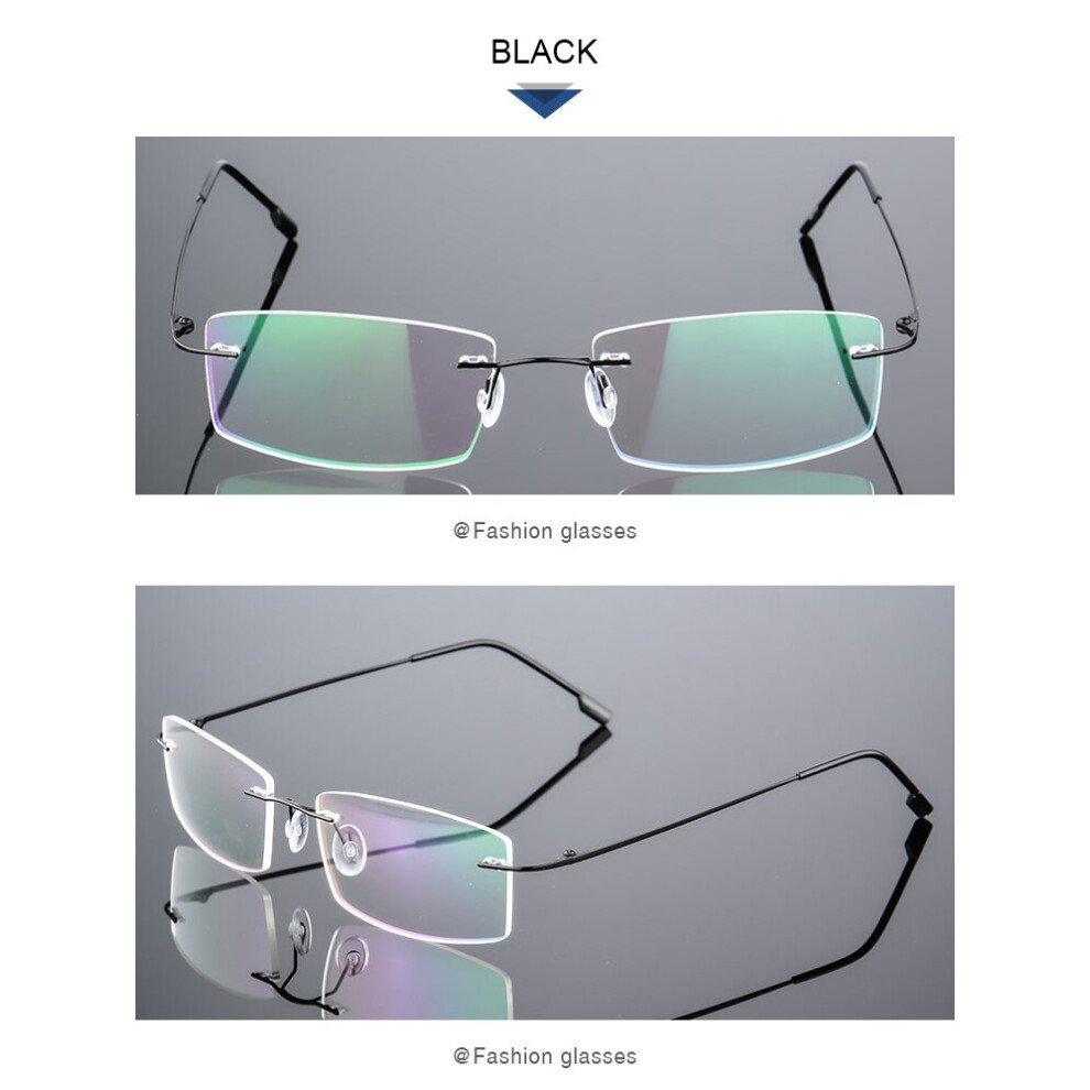 Flexible Alloy Titanium Glasses Frames Men Business Rimless Optical Frame Eye glasses Women Myopia Prescription Spectacle-image-OPC-PBR8RTC-NEW