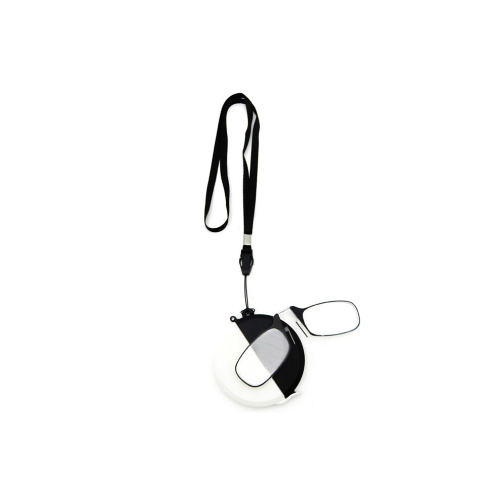 Multicoloured Men Reading Glasses Neck Hanging Glasses Mini Nose Clip On Reader Rimless Wallet Magnifying Presbyopia Eyewear With Case