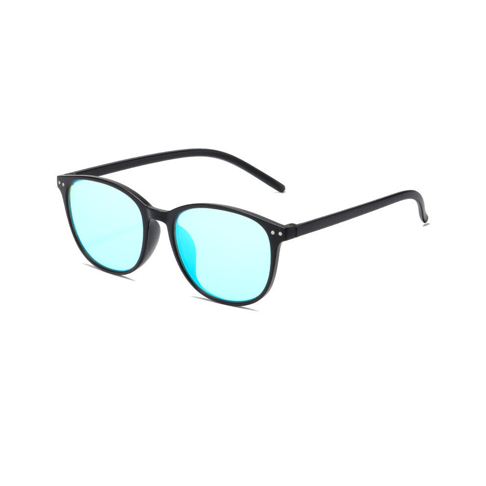 Elbru Glasses For Red-green Blindness Women Men Round Coating Lenses Eyeglasses Frame For Colorblind and Weakness