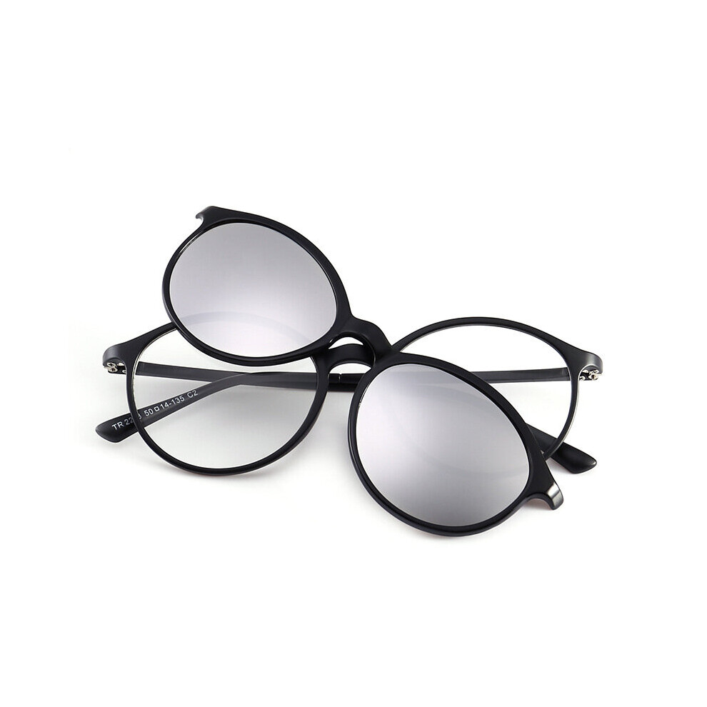 6 In 1 Magnetic Reading Sunglasses Prescription Spectacles Men Women Polarized Round Night Vision Lens Glasses +1.0~+4.0-image-OPC-PBR8S5Q-NEW