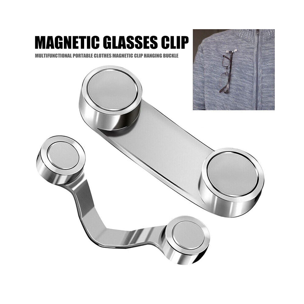 Arrival Stay in Place Glasses Holder Magnetic Eyeglass Holders Zinc Alloy Magnetic Glasses Clip
