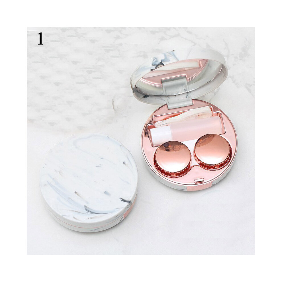 White Portable Lens Case Lenses Box Eyes Care Kit Holder Container Travel Glasses Lens Case