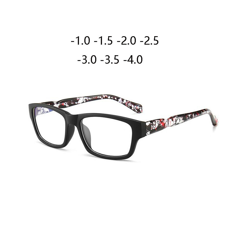 Matte Square Myopia Spectacle Women Retro Student Nearsighted Glasses Male Optics Eyewear -1.0 -1.5 To -4.0