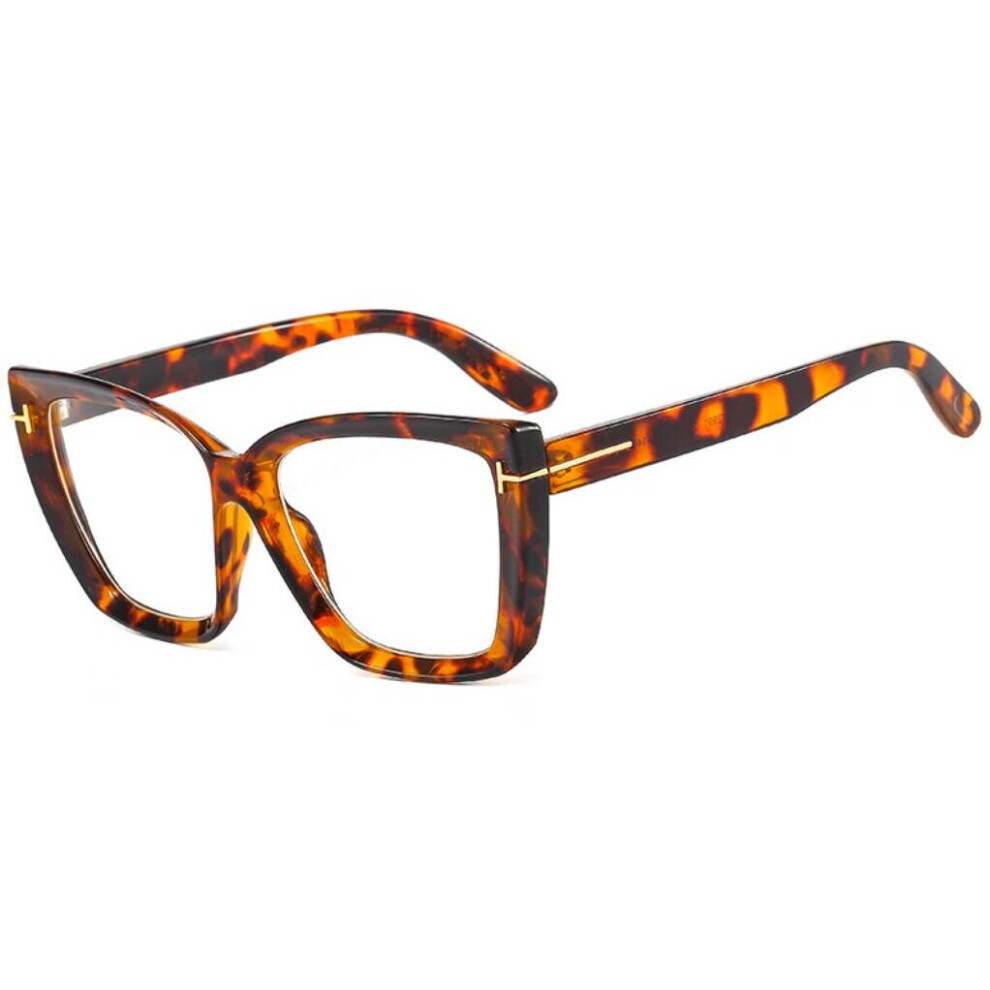 Multicoloured Prescription Reading Women's Glasses Gradient Oversized Eyeglasses Light Glasses Clear Decorative Eyewear
