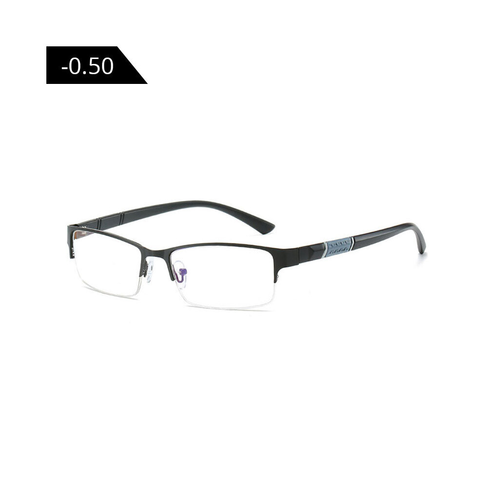 Multicoloured Myopia Glasses Men's Anti Ray Computer Glasses Half Eyeglasses Frame 0 -0.50 -1.0-1.50-2.00-2.50-4.00-4.50-5.00-5.50-6.00