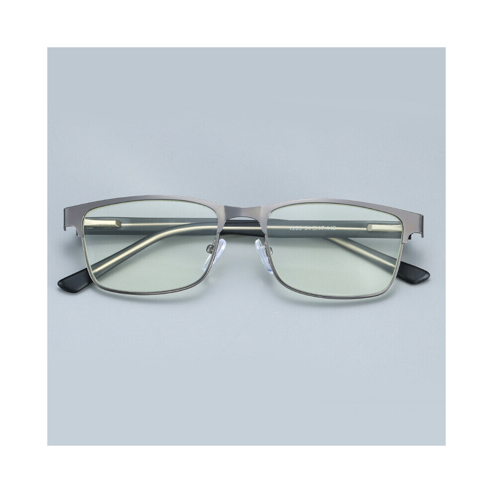 Multicoloured Men's Business Reading Glasses Sturdy Elastic Metal Eye Glasses Men Plus Diopter Prescription Eyewear Square Frame