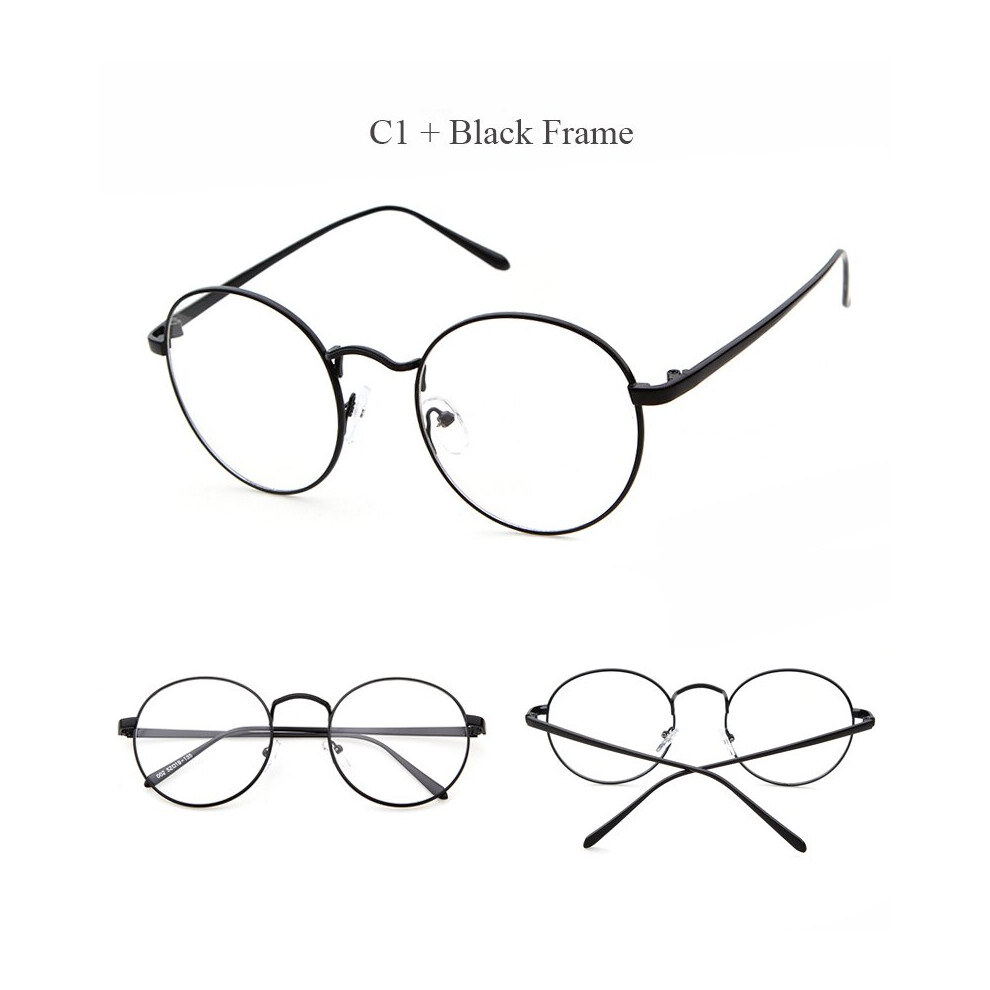 Multicoloured Longkeeper Round Glasses Frame Clear Lens Women Men Retro Eyeglass Optic Frame Eyewear Vintage Spectacles