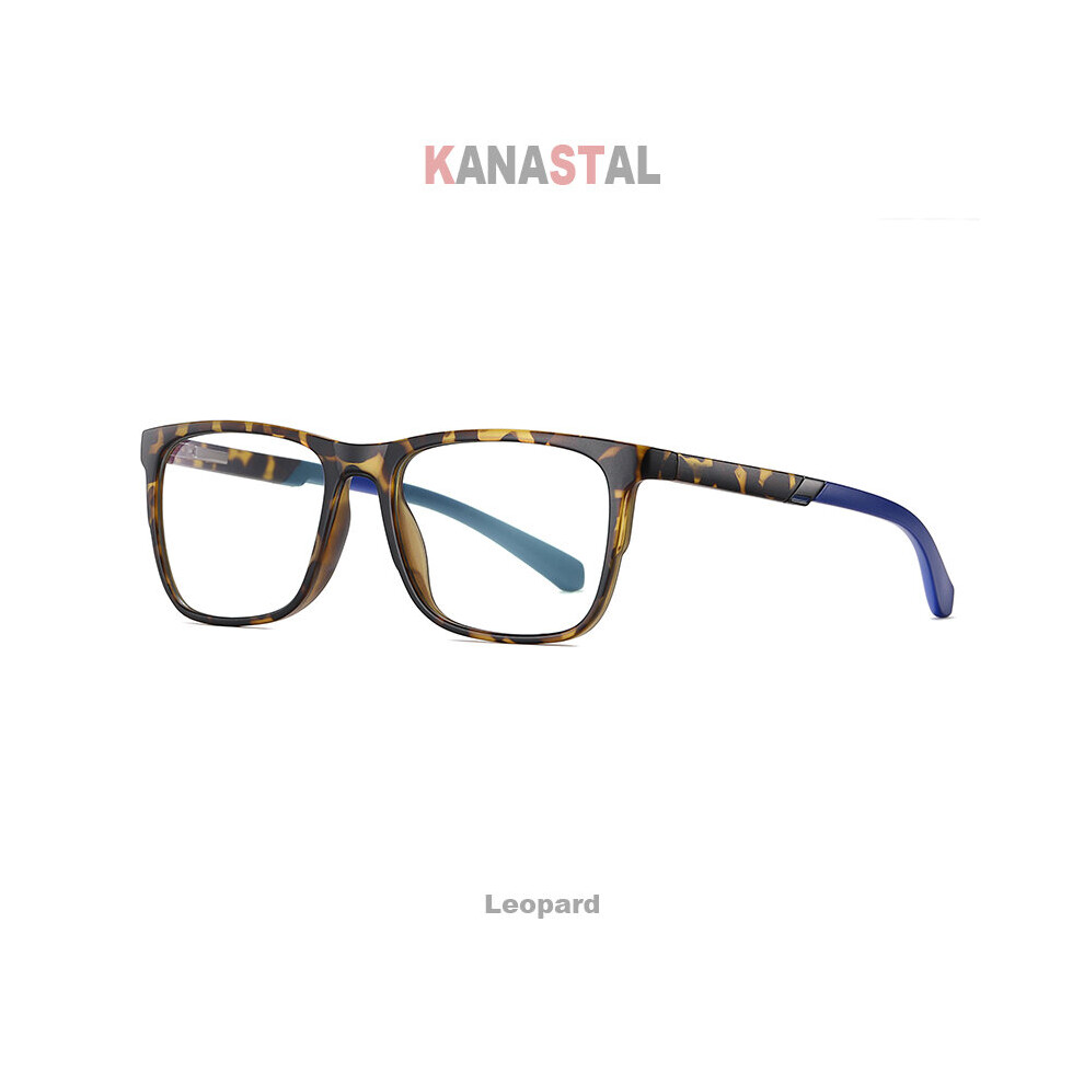 Orange (Khaki, ) Men Light Blocking Glasses Women Tr90 Square Frame Eyewear Uv400 Computer Prescription Myopia Hyperopia Reading Glasses