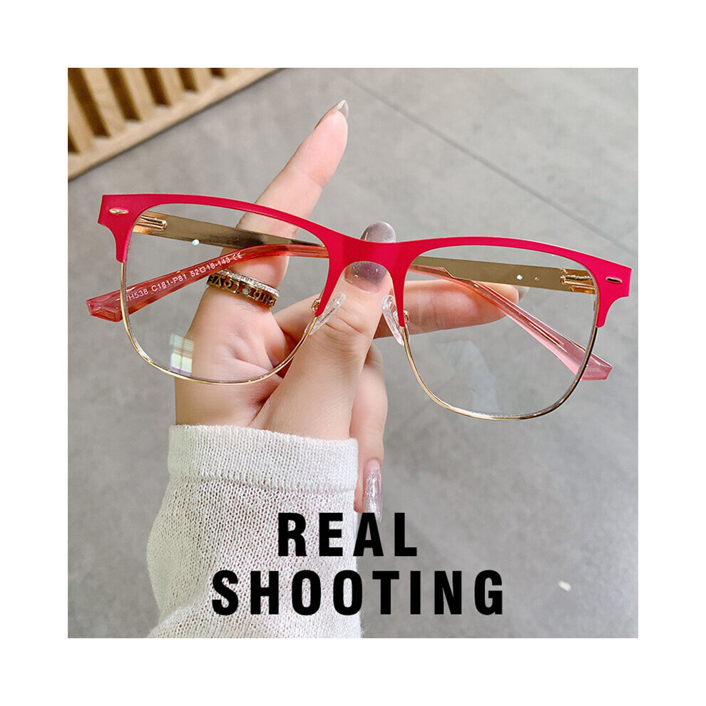 Anti Light Optical Myopia Glasses Women Men Metal Large Eyeglasses Oversized Green Glasses Oculos