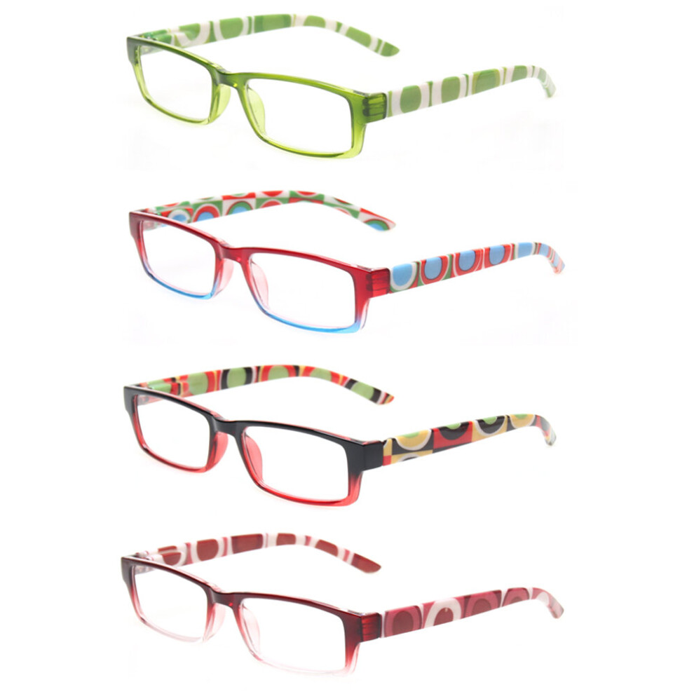 Reading Glasses Spring Hinge Print Flower Frame Women Reader Eyeglasses Diopter +1.0+2.0+3.0+4.0+5.0+6.0