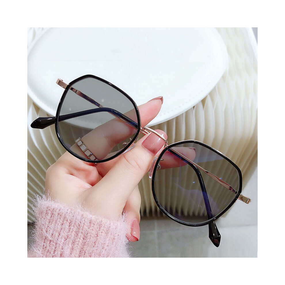 Photochromic Myopia Glasses Changing Sun Glasses Eyeglasses Reading Glasses for Women Metal Frame Glasses
