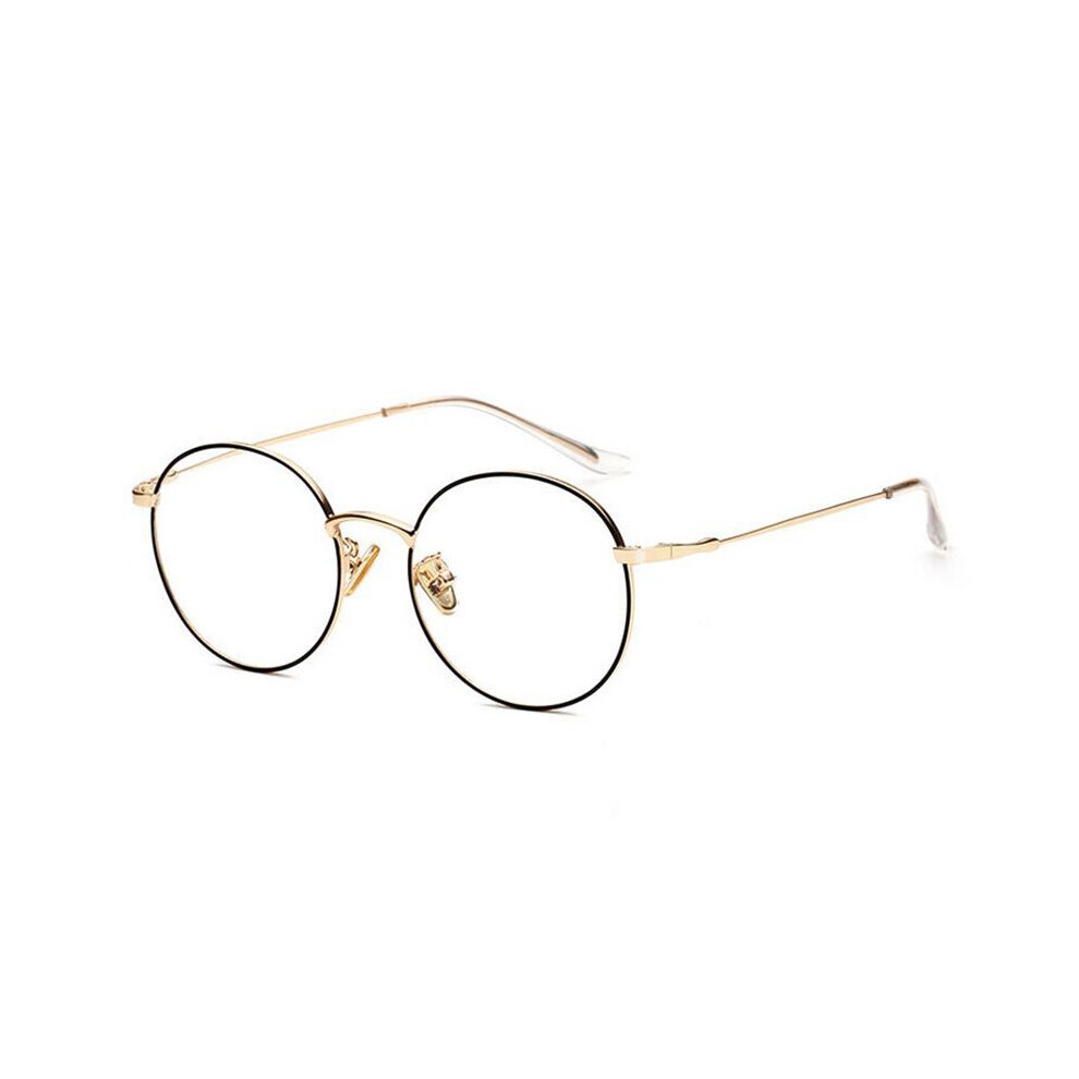 Multicoloured Metal Round Light Blocking Computer Goggle Prescription Spectacles Discoloration Short-Sight Eyewear 0 -0.5 -0.75 To -4.0