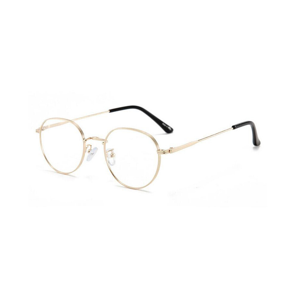 Multicoloured Light Blocking Oval Nearsighted Glasses Women Metal Polygon Short-Sight Eyewear Prescription Spectacles 0 -0.5 -0.75 To -4