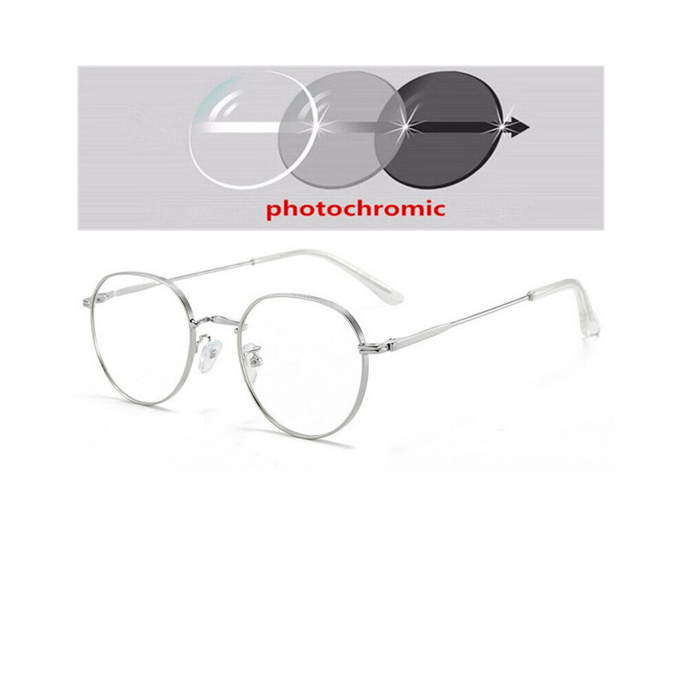 Multicoloured Light Blocking Oval Nearsighted Glasses Women Metal Polygon Short-Sight Eyewear Prescription Spectacles 0 -0.5 -0.75 To -4