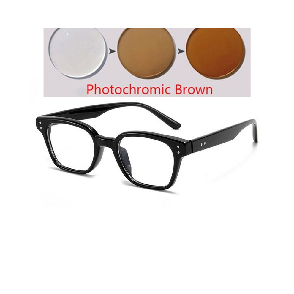 Light Blocking Square Prescription Spectacles With Power TR90 Optical Nearsighted Glasses Diopter 0 -0.5 -0.75 -1.0 To -6.0