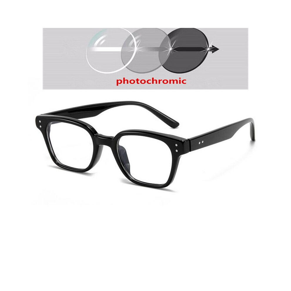 Light Blocking Square Prescription Spectacles With Power TR90 Optical Nearsighted Glasses Diopter 0 -0.5 -0.75 -1.0 To -6.0