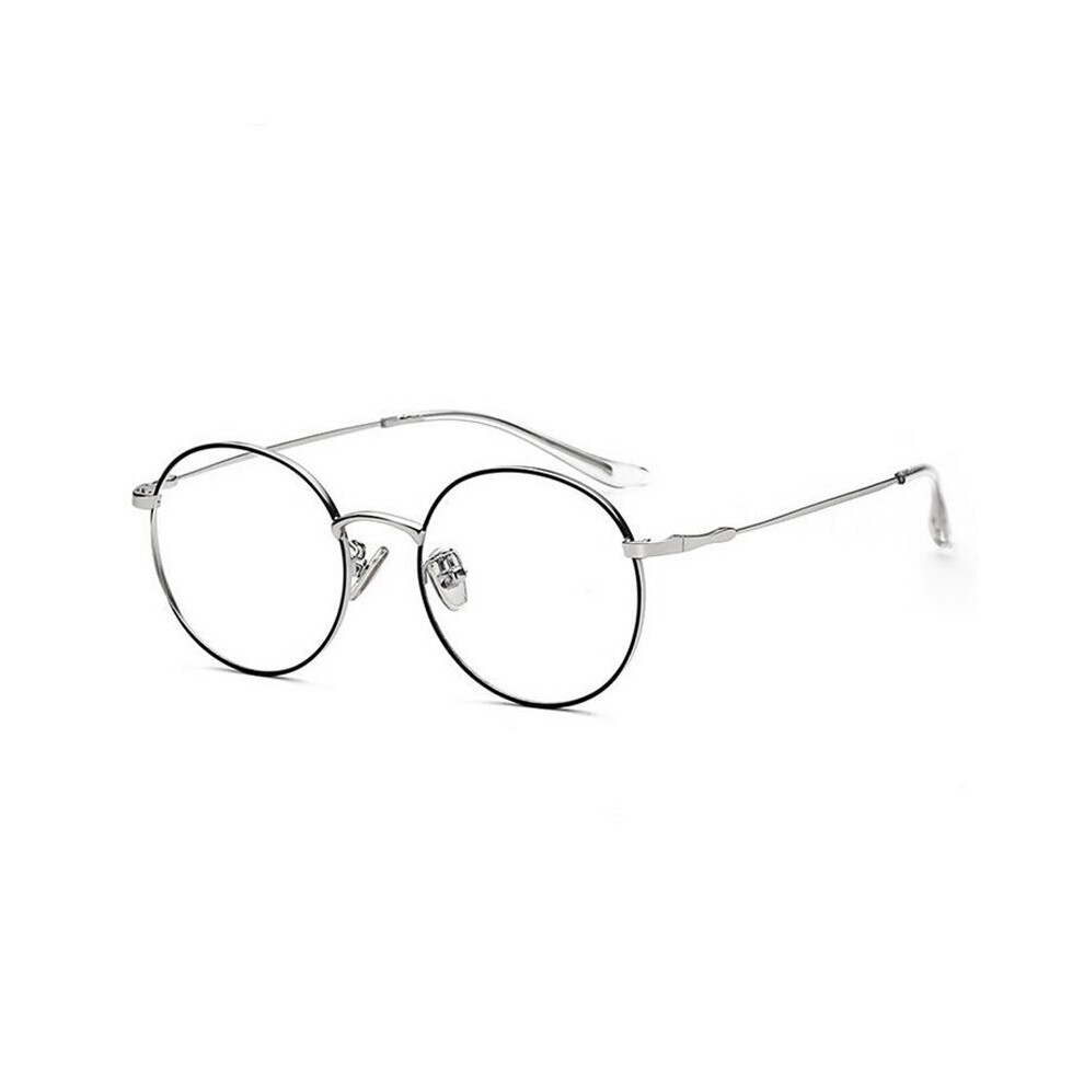 Multicoloured Metal Round Light Blocking Computer Goggle Prescription Spectacles Discoloration Short-Sight Eyewear 0 -0.5 -0.75 To -4.0