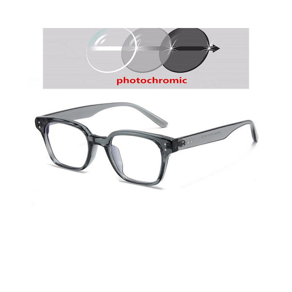 Light Blocking Square Prescription Spectacles With Power TR90 Optical Nearsighted Glasses Diopter 0 -0.5 -0.75 -1.0 To -6.0