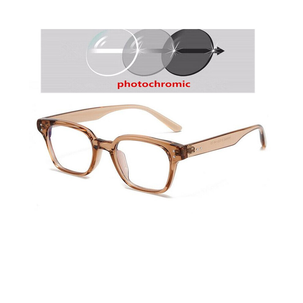 Light Blocking Square Prescription Spectacles With Power TR90 Optical Nearsighted Glasses Diopter 0 -0.5 -0.75 -1.0 To -6.0