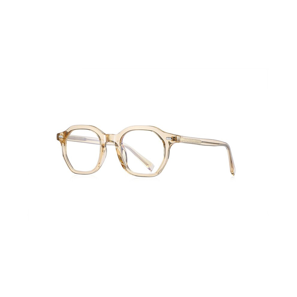 Peekaboo square glasses frame women TR90 acetate anti light glasses for men polygon clear lens accessories