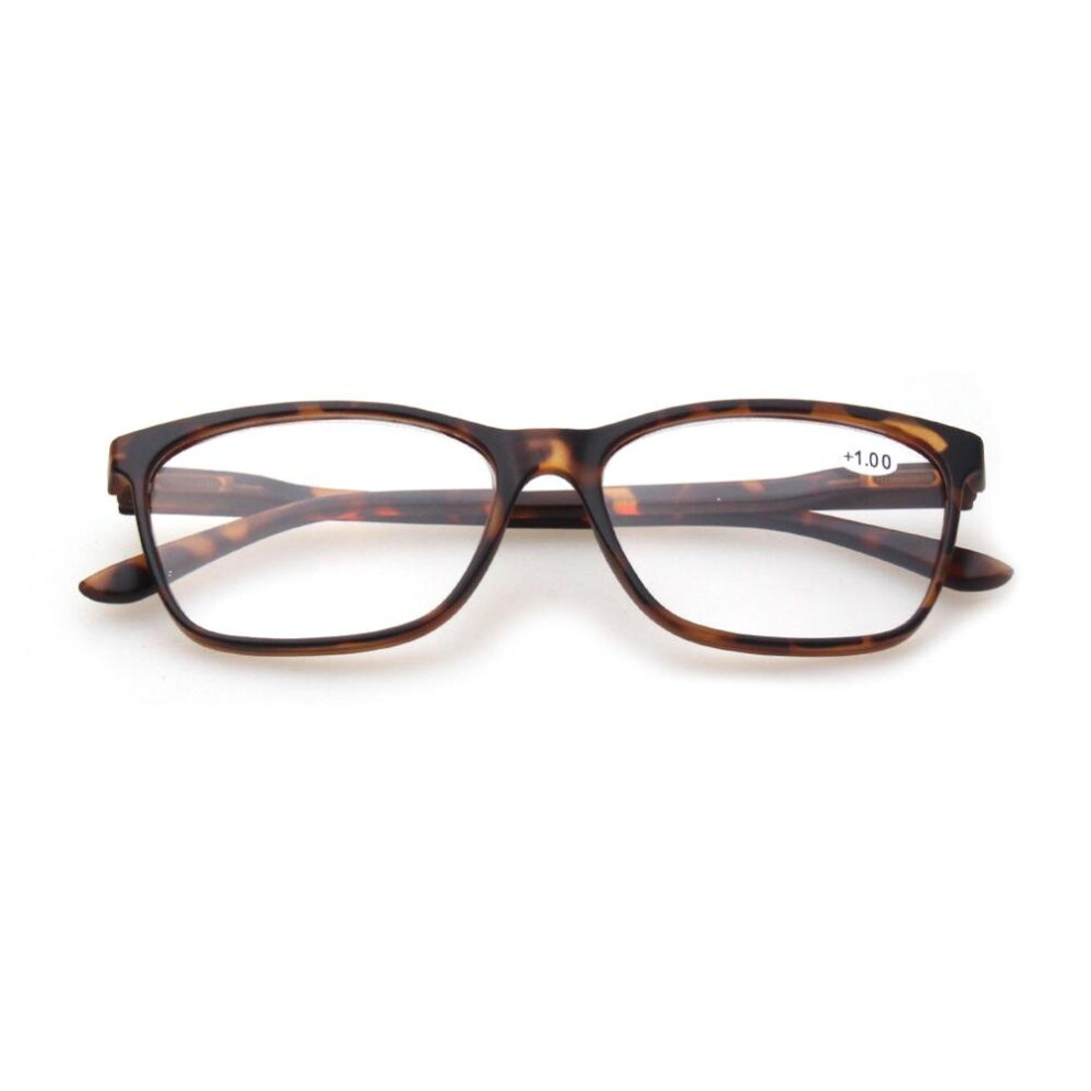 Stylish Rectangular Reading Glasses Hinged Reading Glasses for Men and Women,Diopter 0.5 1.75 2.0 4.0 ... Lens Width
