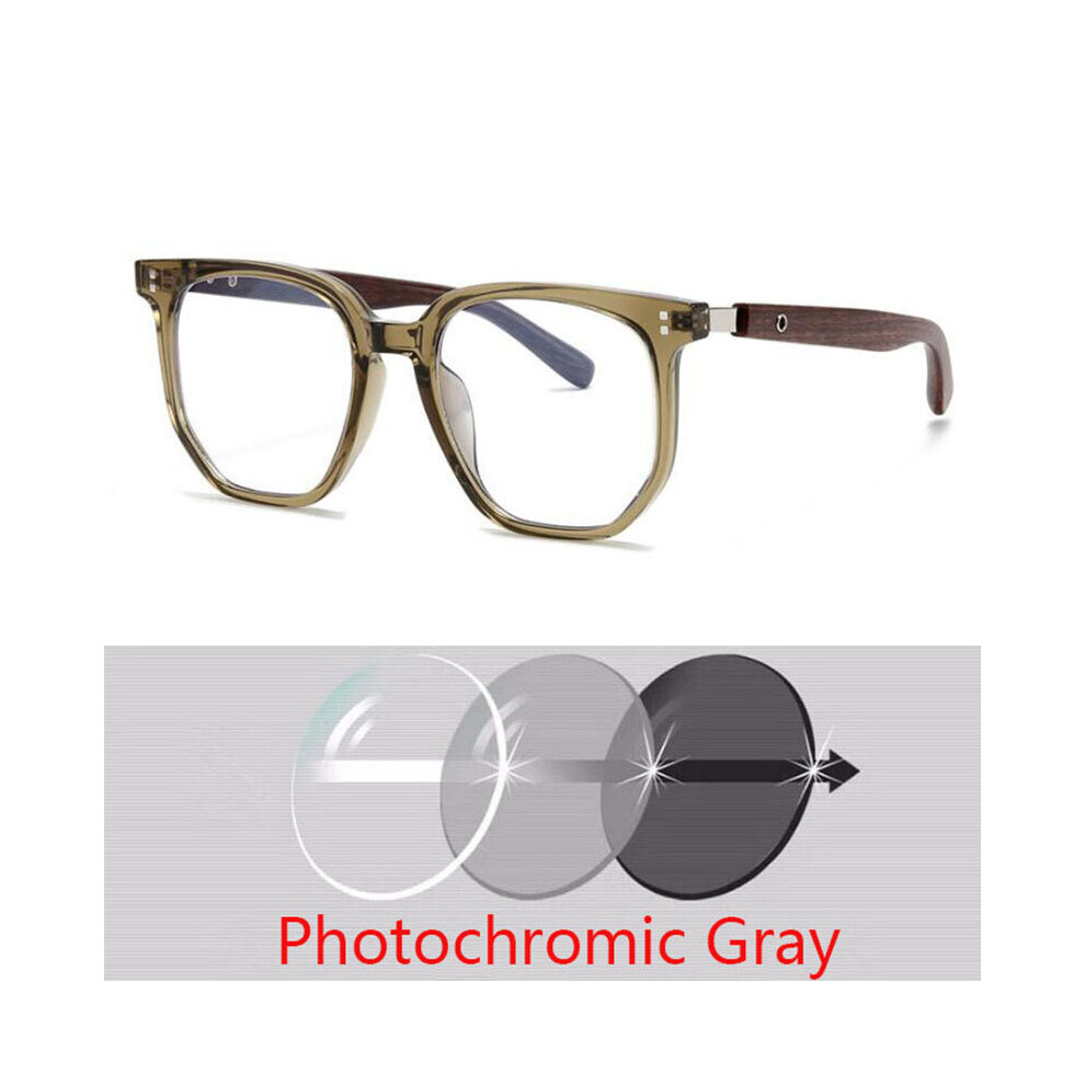Multicoloured Wood Grain Myopia Glasses For Men And Women Spectacles Anti Light Near Sight Eyewear Diopter -0.5 -0.75 To -6.0