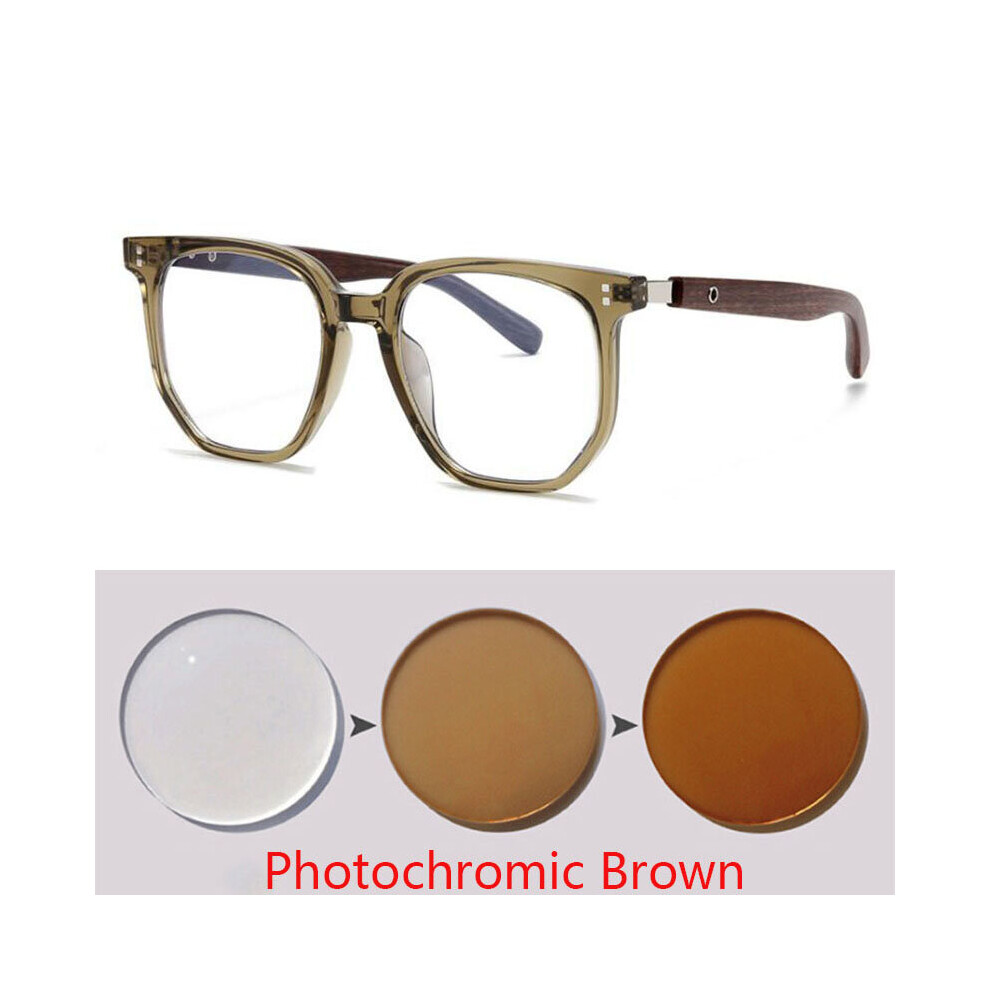 Multicoloured Wood Grain Myopia Glasses For Men And Women Spectacles Anti Light Near Sight Eyewear Diopter -0.5 -0.75 To -6.0