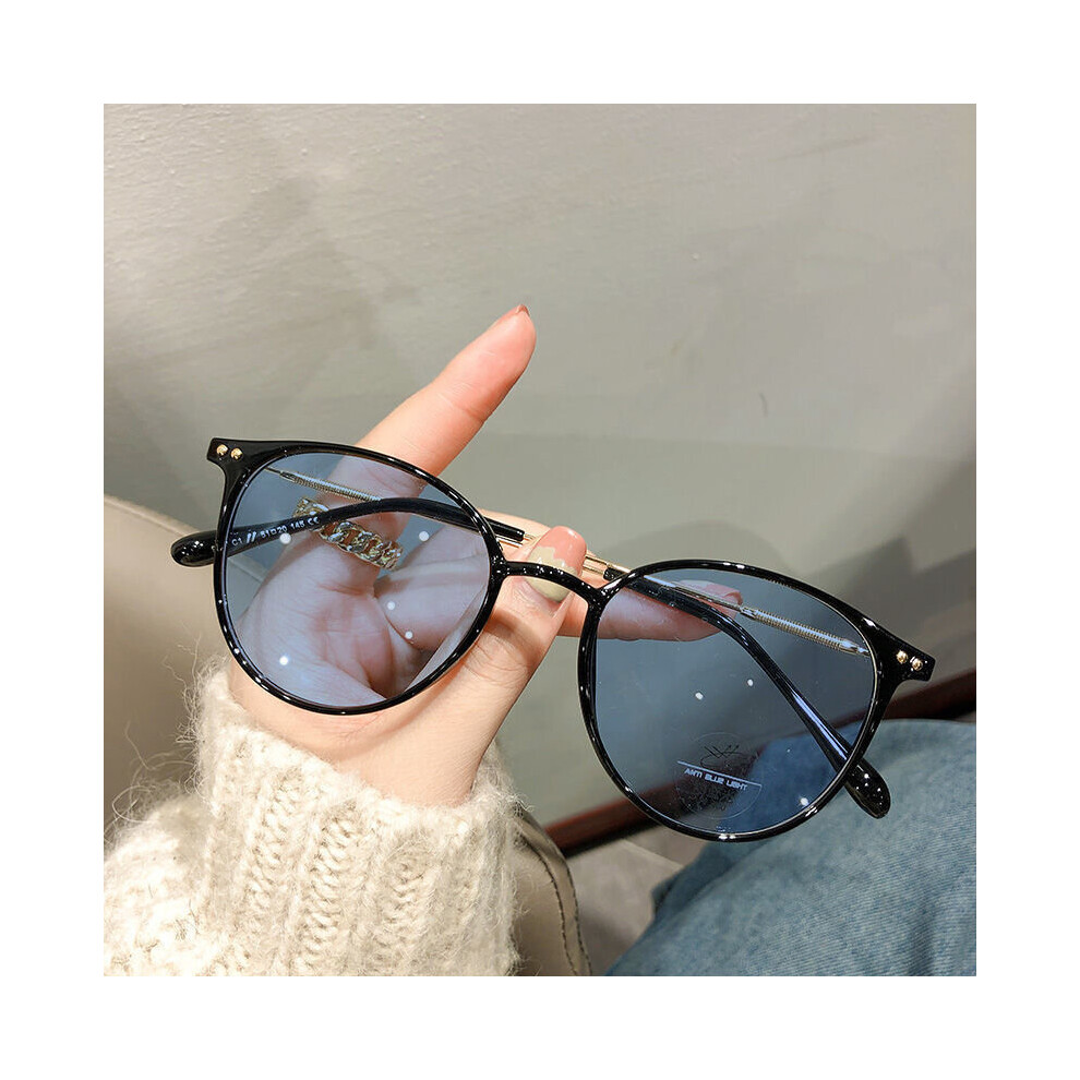 (Black, Black) Photochromic Myopia Glasses Women's Anti light Style Glasses Frame Computer Glasses -1.0-1.5-2.0-2.5-3.0 To -6.0