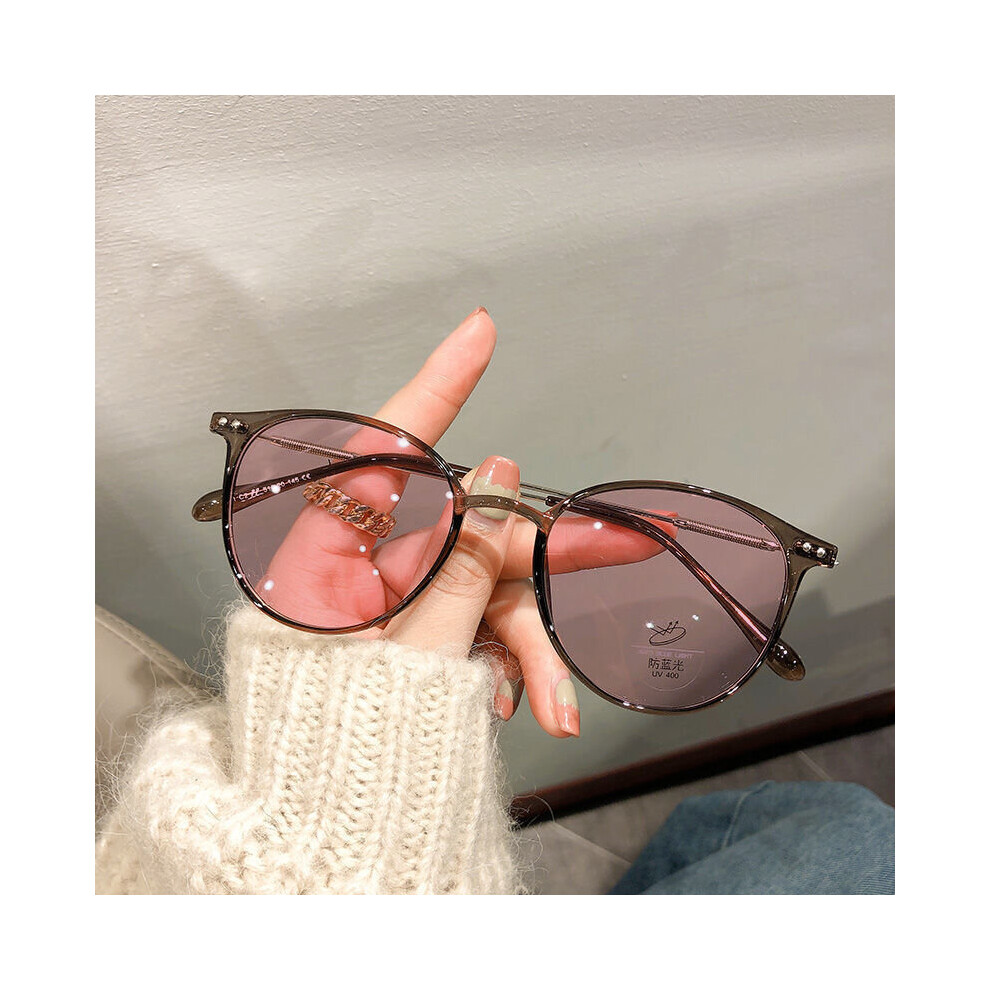 (Gold, Gold) Photochromic Myopia Glasses Women's Anti light Style Glasses Frame Computer Glasses -1.0-1.5-2.0-2.5-3.0 To -6.0