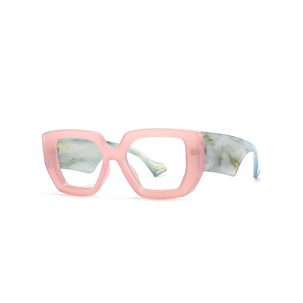 Multicoloured Prescription Reading Glasses Frame Oversized Square Computer Transparent Women Eyeglasses Female Big Frame Optical Eyewear