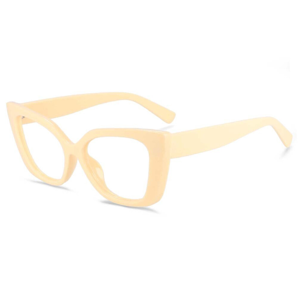 54032 Retro Rectangle Cat Eye Anti Light Glasses Frames Women Computer Eyeglasses
