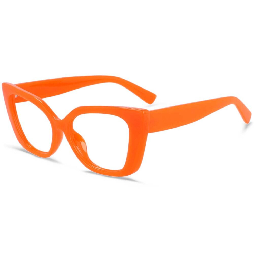 54032 Retro Rectangle Cat Eye Anti Light Glasses Frames Women Computer Eyeglasses