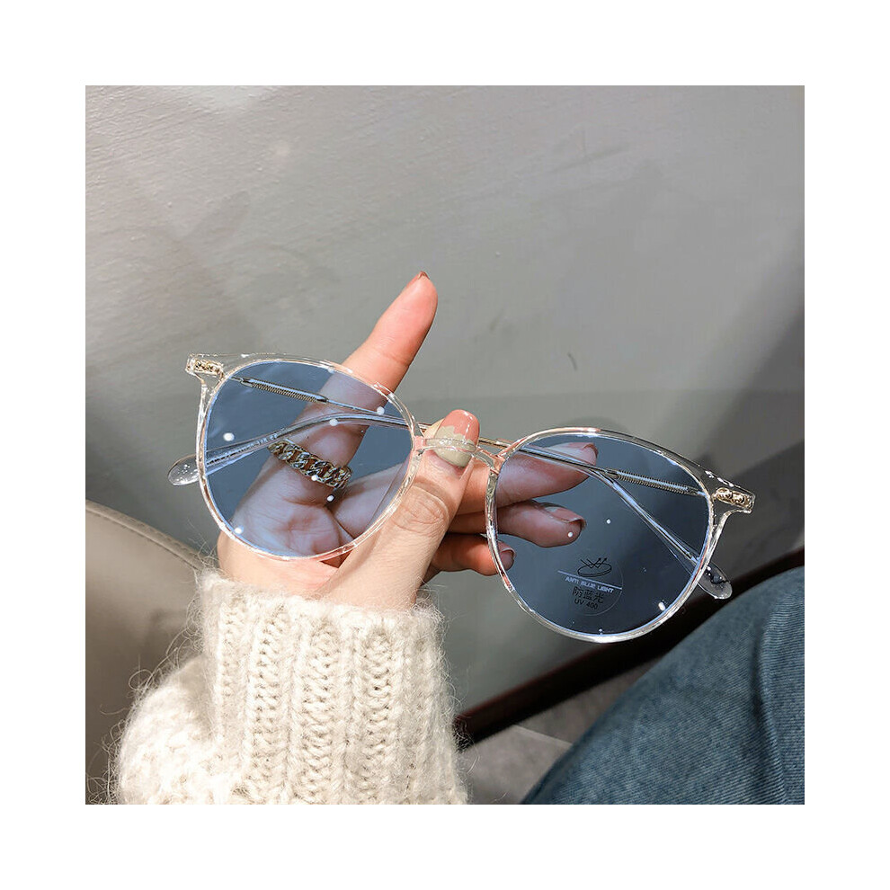 (Yellow, Auburn) Photochromic Myopia Glasses Women's Anti light Style Glasses Frame Computer Glasses -1.0-1.5-2.0-2.5-3.0 To -6.0