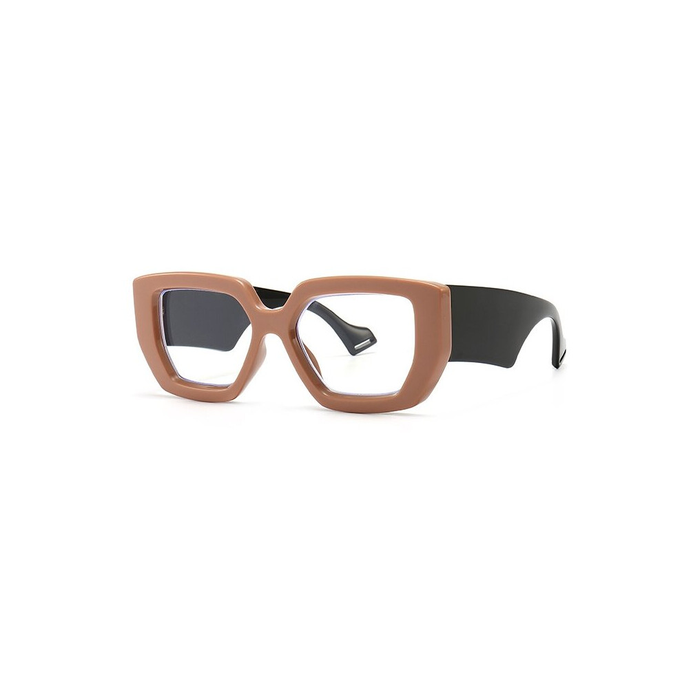 Multicoloured Prescription Reading Glasses Frame Oversized Square Computer Transparent Women Eyeglasses Female Big Frame Optical Eyewear