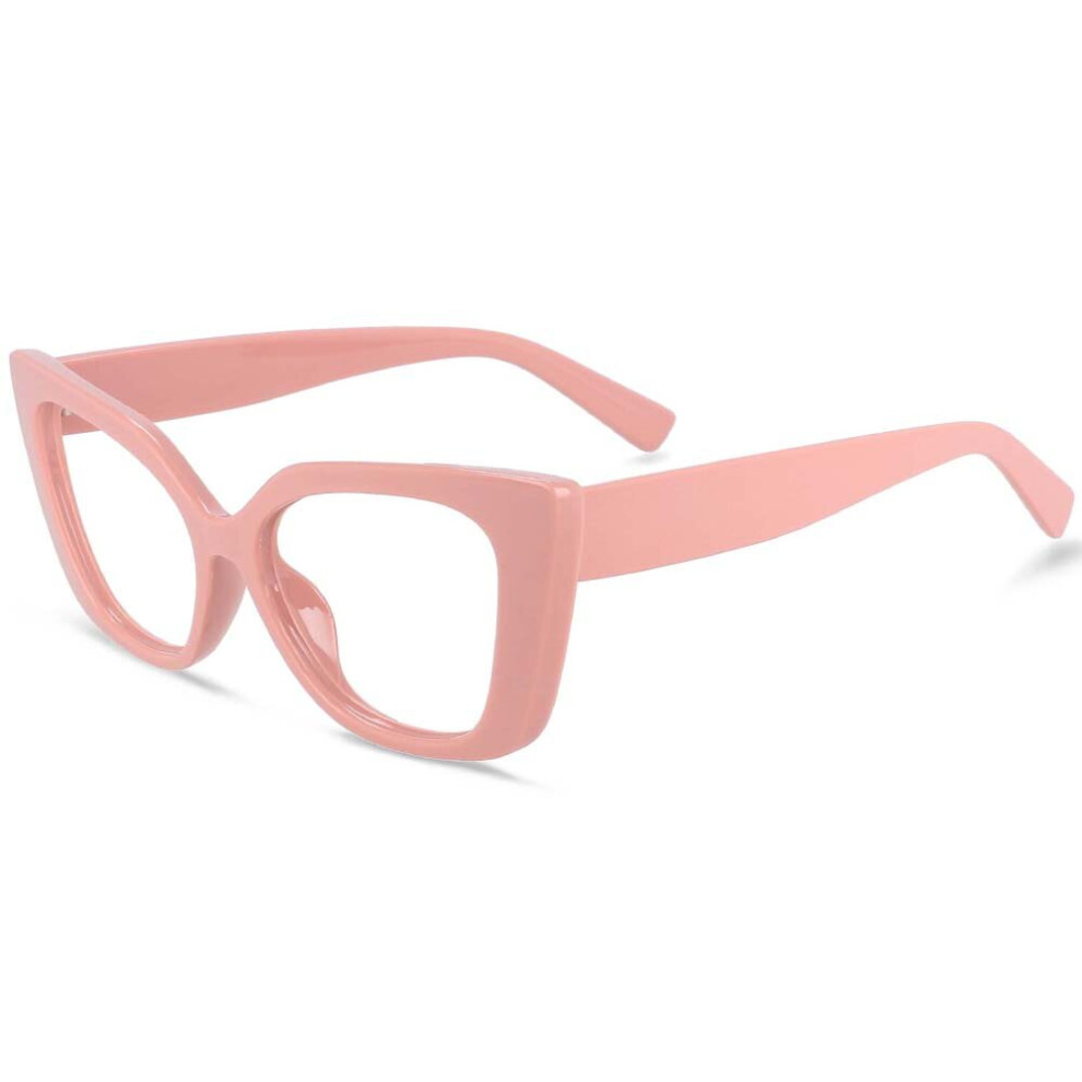 54032 Retro Rectangle Cat Eye Anti Light Glasses Frames Women Computer Eyeglasses