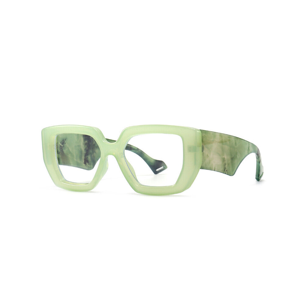 Multicoloured Prescription Reading Glasses Frame Oversized Square Computer Transparent Women Eyeglasses Female Big Frame Optical Eyewear