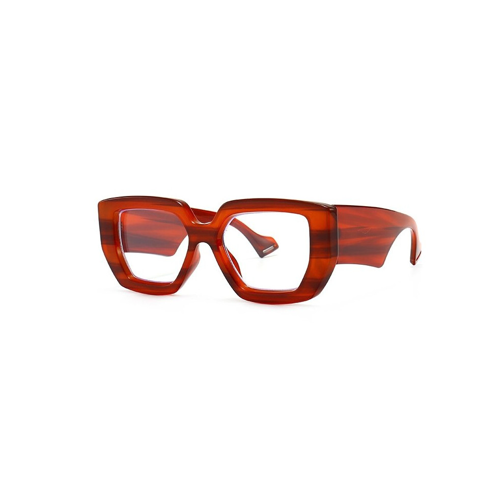 Multicoloured Prescription Reading Glasses Frame Oversized Square Computer Transparent Women Eyeglasses Female Big Frame Optical Eyewear