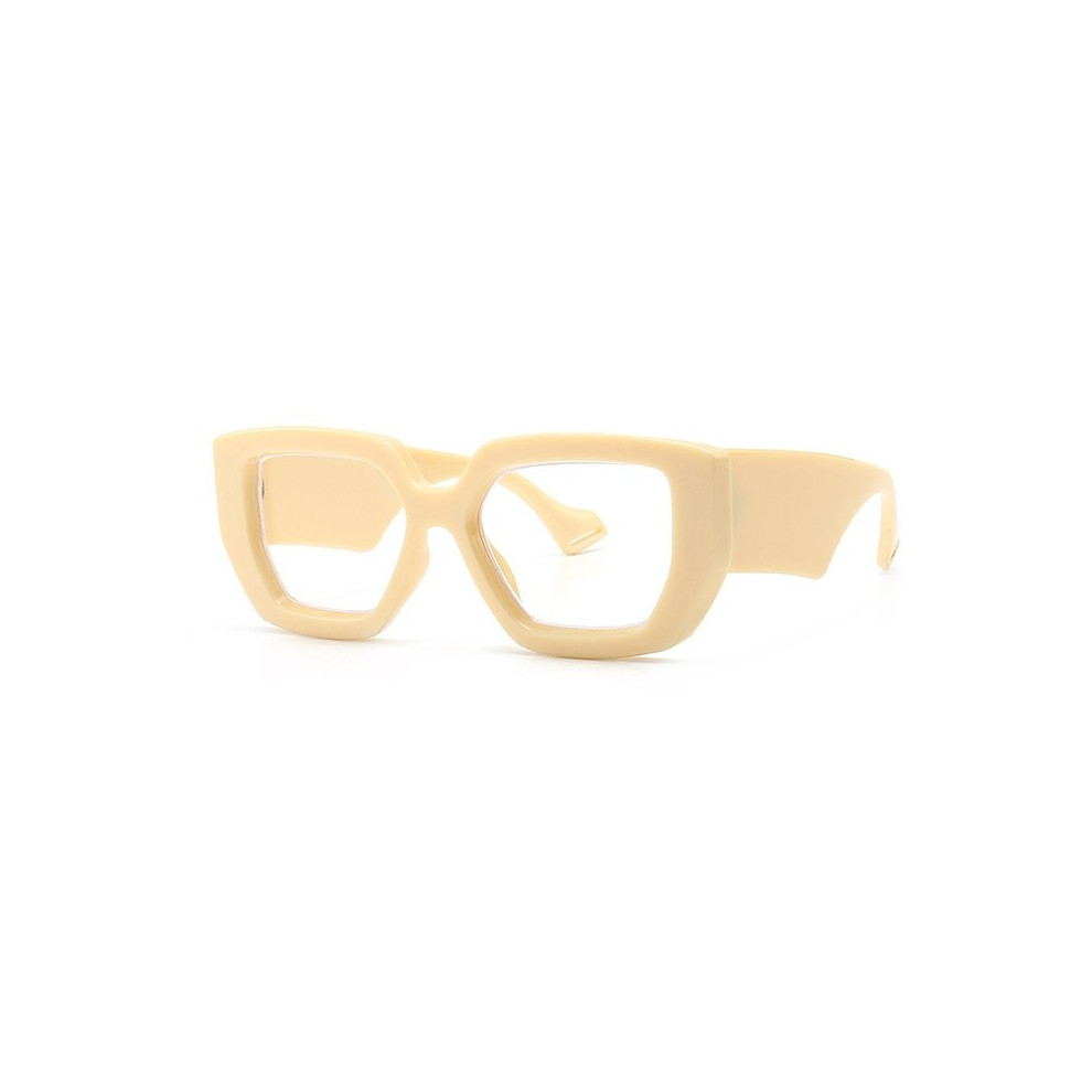 Multicoloured Prescription Reading Glasses Frame Oversized Square Computer Transparent Women Eyeglasses Female Big Frame Optical Eyewear