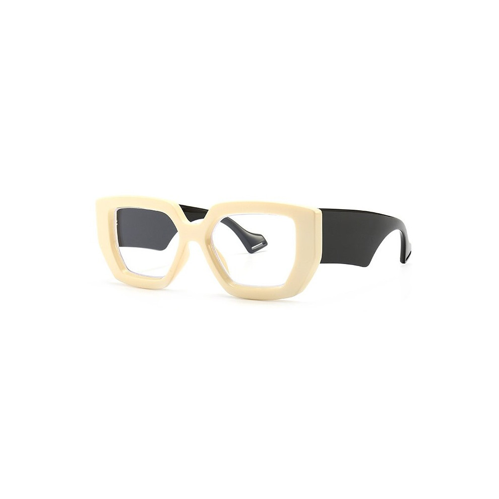 Multicoloured Prescription Reading Glasses Frame Oversized Square Computer Transparent Women Eyeglasses Female Big Frame Optical Eyewear