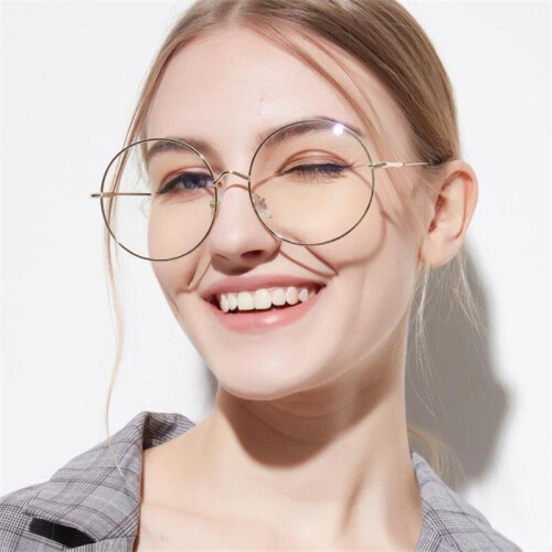 Oversized Round Metal Anti Light Woman Reading Glasses Men Clear Lens Vintage Eyeglasses Presbyopia Large Computer Goggles on OnBuy