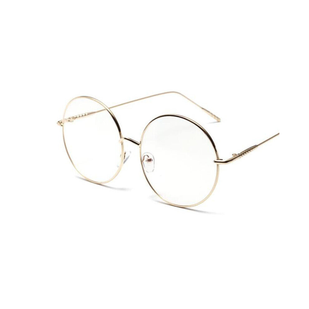 Oversized Round Metal Anti Light Woman Reading Glasses Men Clear Lens Vintage Eyeglasses Presbyopia Large Computer Goggles on OnBuy