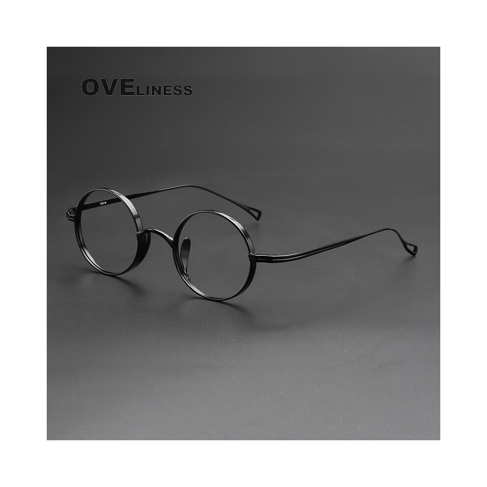 Pure Titanium Glasses Frame for Men Retro Round Prescription Eyeglasses frames Women Vintage Myopia Optical male Eyewear