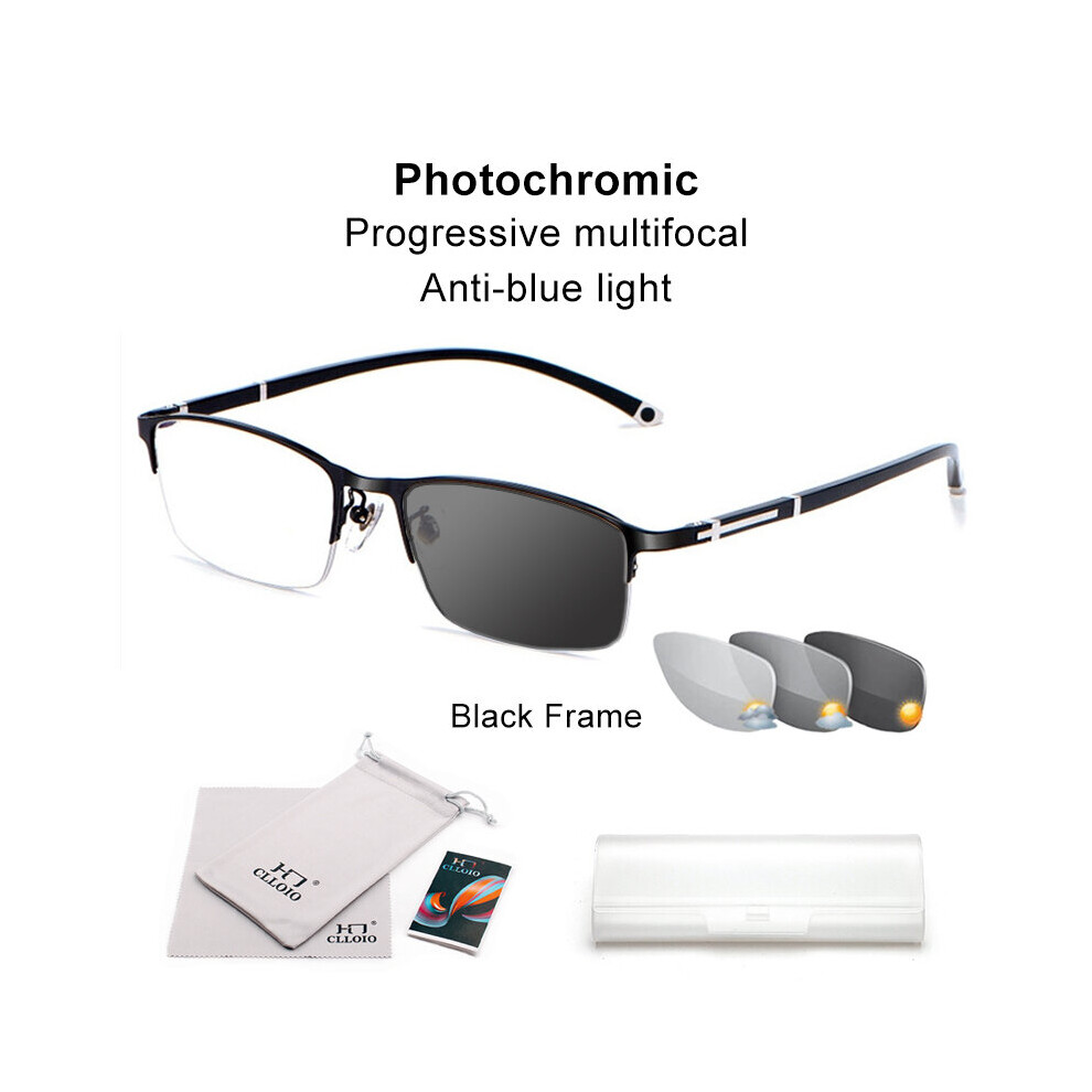Multicoloured Photochromic Reading Glasses Men Progressive Multifocal Anti Light Reading Glasses Tr90 Hyperopia Presbyopia Glasses