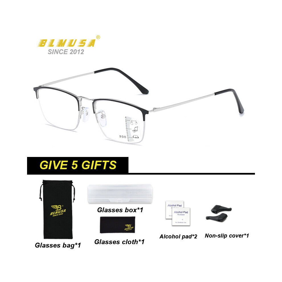 Multicoloured Titanium Photochromic Reading Glasses Men Progressive Multifocal Eyeglasses For Men Anti Light Reading Glasses Uv400