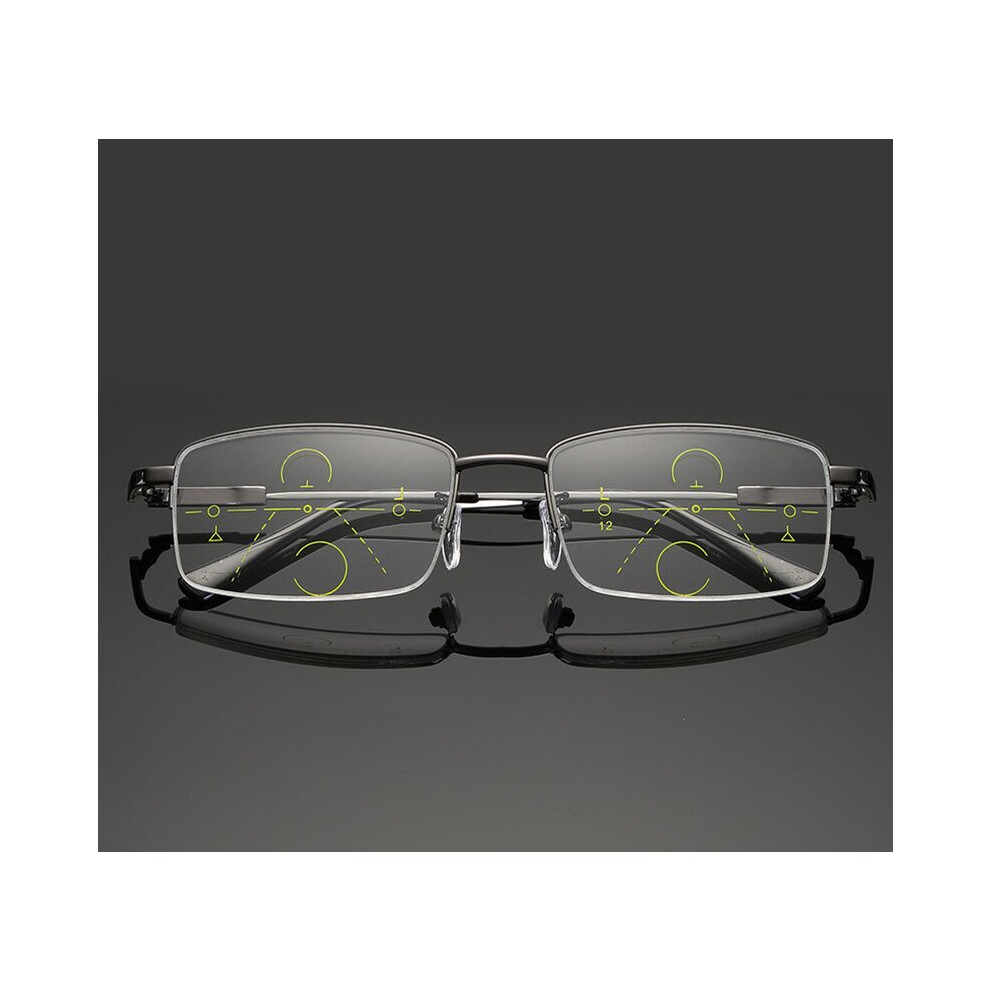 Near-far dual-purpose presbyopic glasses men's progressive multi-focus presbyopic glasses intelligent zoom anti-Blu-ray distance