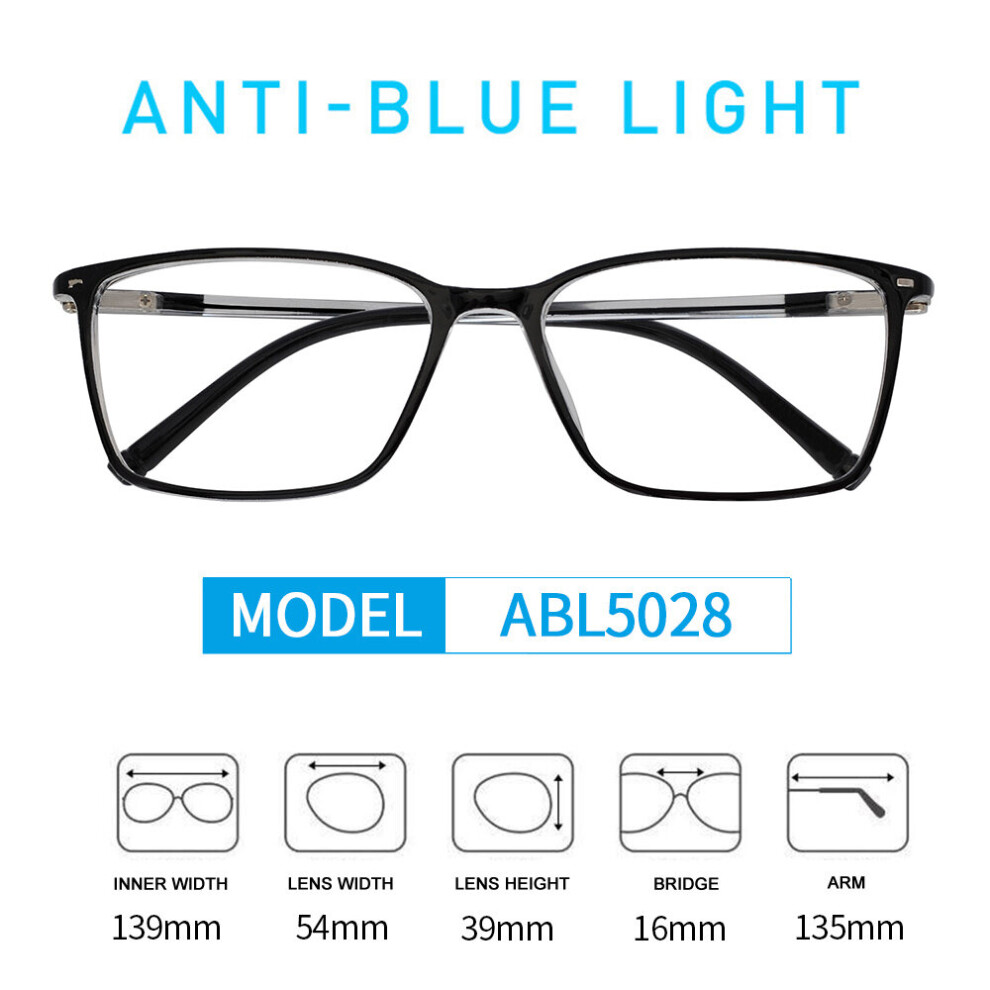 Multicoloured Light Blocking Reading Glasses Men Transparent Computer Eyeglasses Reading Magnifying Eyewear Presbyopic Diopters +1.0 +2.5