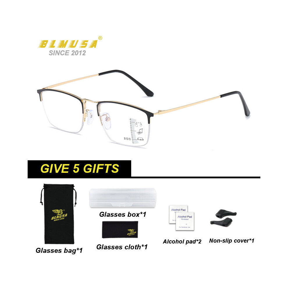 Titanium Photochromic Reading Glasses Men Progressive Multifocal Eyeglasses for Men Anti Light Reading Glasses UV400-image-OPC-PBR8WQB-NEW